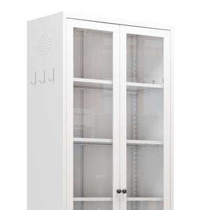 English Elm Metal Kitchen Pantry Cabinet - 72" Tall Heavy-Duty Stainless Steel Storage With Adjustable Shelves T2398P350188