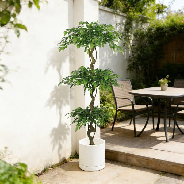 English Elm 6ft Artificial Ficus Banyan Tree Silk Foliage Realistic Trunk Indoor Decor W2945P458732