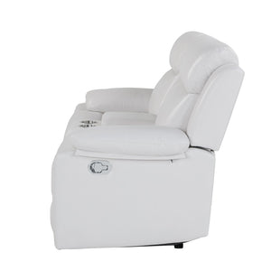 English Elm Blanche Reclining Loveseat with Led Ambient Lighting Speakers and Center Console B201P391843