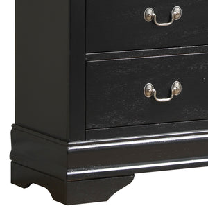 English Elm Elegant Black Media Chest | Compact 35"H x 42"W Storage Cabinet, Fully Assembled, Durable Finish B078108217