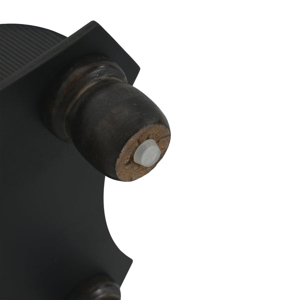 English Elm Christopher Knight Home® - End Hourglass Accent Table with Lipped Rectangular Top, French Country Firwood Charm and Elegance Black+Natural N771P223027B