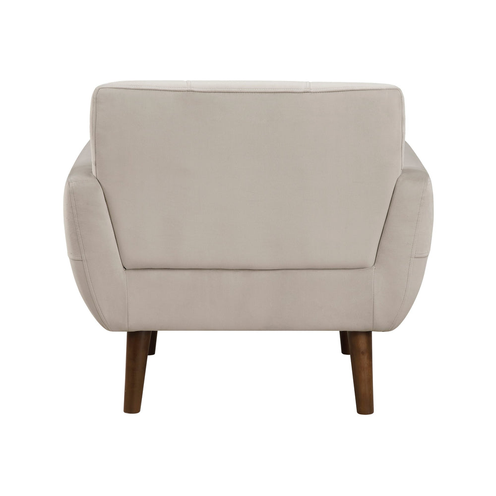 English Elm Brown Velvet Accent Chair Tufted Back Cushioned Seat Contemporary Armchair 34"x29"x31" Stylish Living Room B011P283265