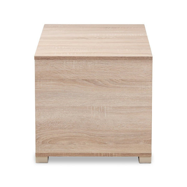 Baxton Studio Baxton Studio Jasper Stylish Oak Cat Litter Box Cover – Modern Furniture for Odor Control & Chic Décor SECHC150040WI-Hana Oak-Cat House