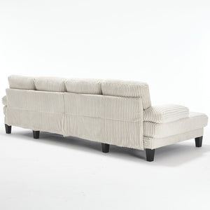 English Elm U-Shaped 4-Seat Sofa With Double Chaise - Luxurious Velvet Comfort For Modern Living Spaces W2705S00014-GIGA