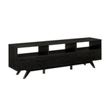 Kela 70" Mid-Century Modern TV Stand with Smart Storage - Sleek Design for TVs Up to 80" - Black