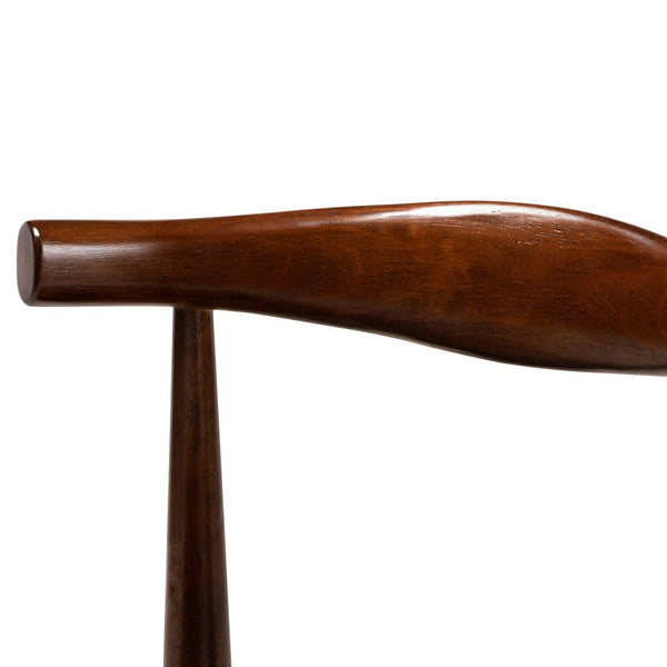 Baxton Studio Baxton Studio Eira Modern Black Faux Leather Dining Chair Set of 2 - Walnut Frame, Comfort & Style! Elbow-Black/Walnut-DC