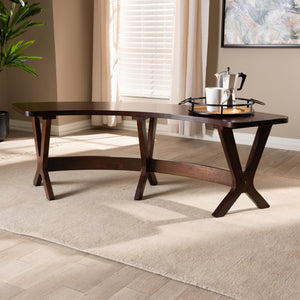Baxton Studio Baxton Studio Curved Walnut Dining Bench - Mid-Century Modern Charm for Stylish Dining Spaces Berlin-Walnut-Bench