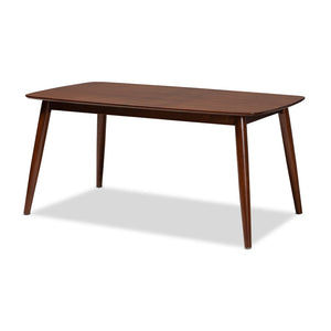 Baxton Studio Baxton Studio Edna Mid-Century Modern Walnut Dining Table - Stylish, Versatile, Seats Up to 6 Guests! Flora-Walnut-DT