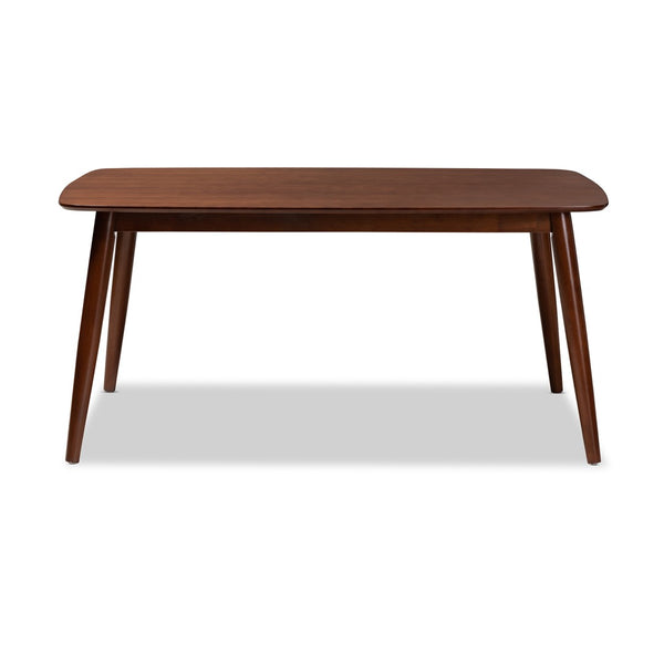 Baxton Studio Baxton Studio Edna Mid-Century Modern Walnut Dining Table - Stylish, Versatile, Seats Up to 6 Guests! Flora-Walnut-DT