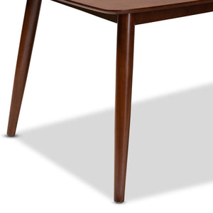 Baxton Studio Baxton Studio Edna Mid-Century Modern Walnut Dining Table - Stylish, Versatile, Seats Up to 6 Guests! Flora-Walnut-DT