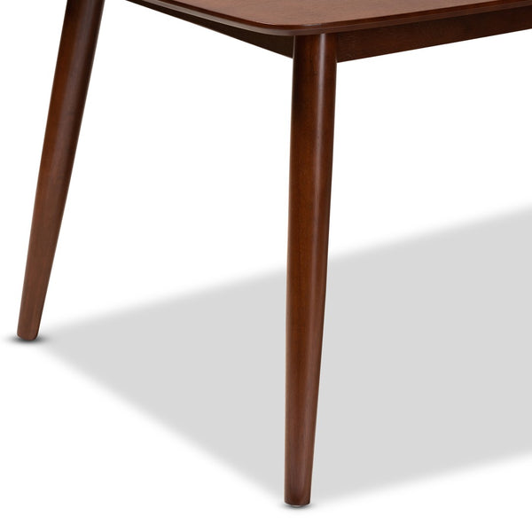 Baxton Studio Baxton Studio Edna Mid-Century Modern Walnut Dining Table - Stylish, Versatile, Seats Up to 6 Guests! Flora-Walnut-DT