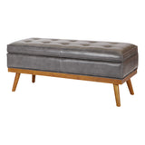 OSP Home Furnishings Katheryn Storage Bench Pewter