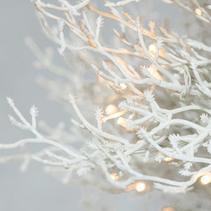 English Elm 4FT Aspen Fir Pre-Lit Artificial Christmas Tree with 280 Snow-Flocked Tips & 230 Warm White LEDs, Lightweight Hinged Frame for Home & Party Decor N704P326835A