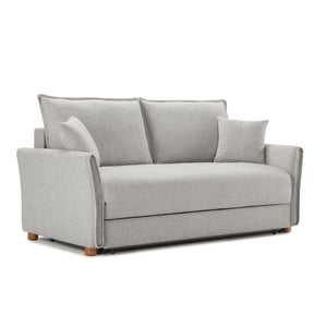 English Elm Oren Gray Chenille Sectional Sofa Sleeper w/ Queen Pull-Out, Hidden Storage, Pocket Coil Comfort B2726S00128