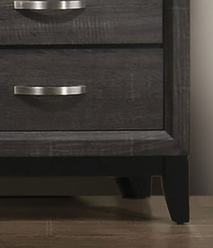 English Elm Contemporary Chic Chest with Gold Accents, Acrylic Trim, Metal Bracket Legs and Dust‑Proof Drawers Gray 34 L x 19 W x 50 H B2741P371022