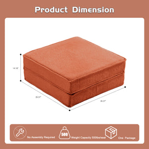 English Elm Compression Modular Sofa Bed - Convertible Mah-Jong Style, Soft Fleece, Memory Foam, No Assembly! W3723P377146