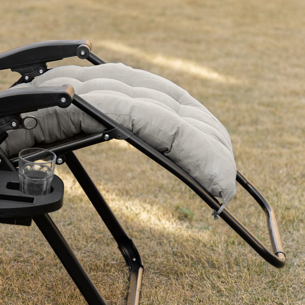 English Elm Outsunny Zero Gravity Lounge Chair - Portable Folding Recliner With Side Tray & Padded Cushion, Gray W2225P174105-GIGA