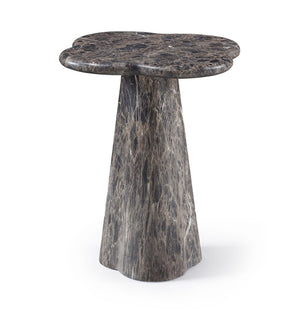 Meridian Furniture Nola Sculptural Concrete Pedestal End Table Art Deco Style for Indoor Outdoor Use Brown 16" W x 16" D x 18.5" H 955Brown-ET18