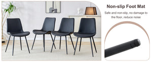 English Elm Scalable Extendable Dining Set with Wood Grain Table and Gray Linen Chairs 8 Piece Walnut+Black W1151S04701