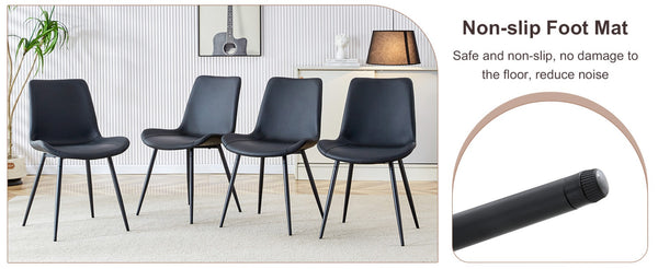 English Elm Scalable Extendable Dining Set with Wood Grain Table and Gray Linen Chairs 8 Piece Walnut+Black W1151S04701