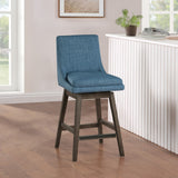 OSP Home Furnishings Allingham 26" Swivel Stool Navy / Grey