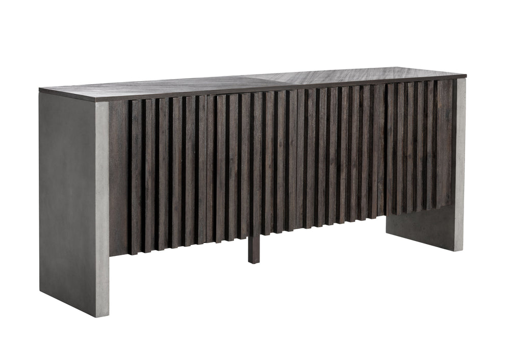 Sunpan Bane Sideboard: Urban Acacia Wood & Concrete Design with Unique Textures for Contemporary Spaces