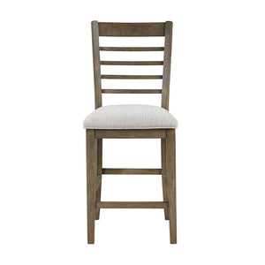 English Elm Stylish 6-Piece Counter Height Dining Set With Bench & Chairs - Light Brown Oak Finish For Comfort! B011P372219-GIGA