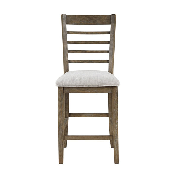 English Elm Stylish 6-Piece Counter Height Dining Set With Bench & Chairs - Light Brown Oak Finish For Comfort! B011P372219-GIGA