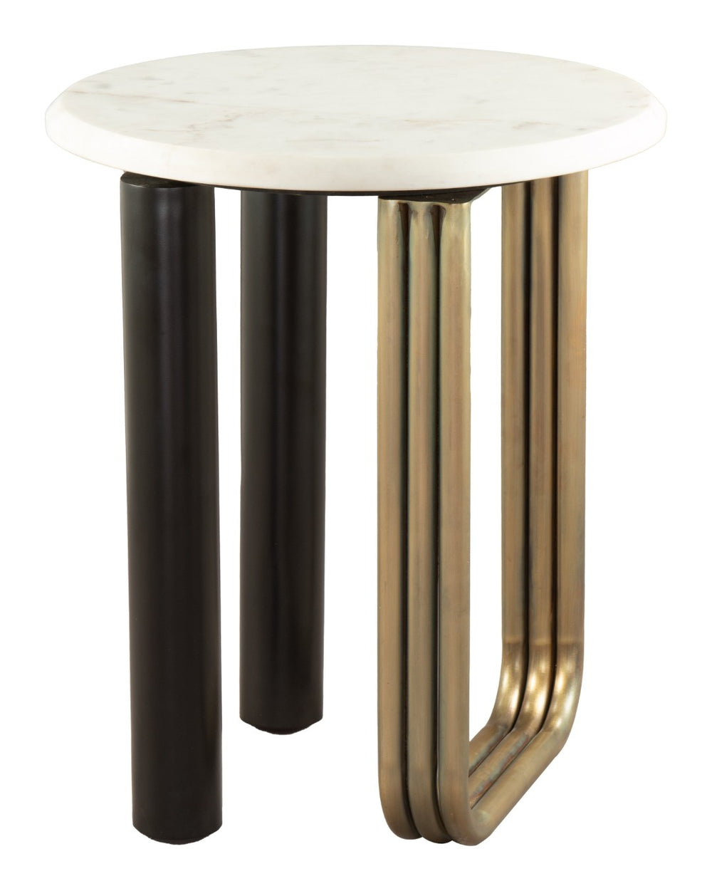 Elyn Side Table - Stylish Multicolor Design with Marble Top & Powder-Coated Steel Base for Any Space
