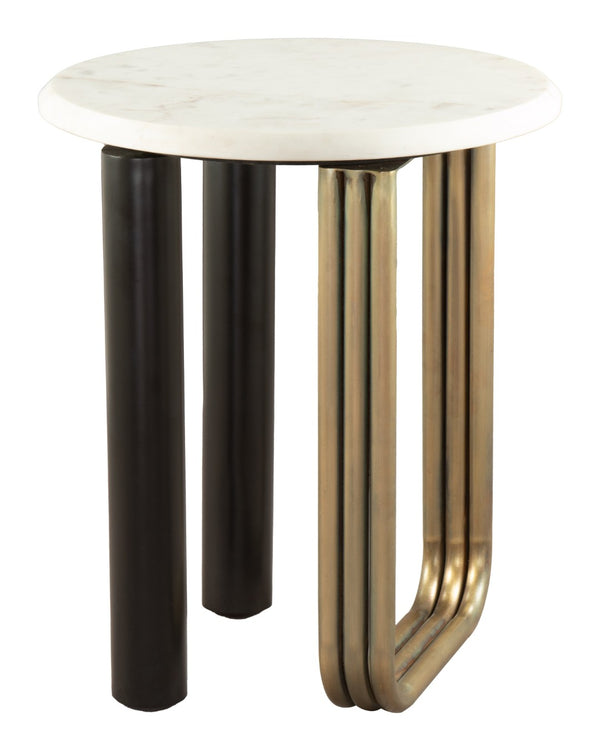 Elyn Side Table - Stylish Multicolor Design with Marble Top & Powder-Coated Steel Base for Any Space