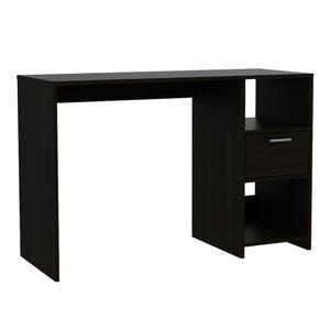 English Elm Arlington Computer Desk - Space-Saving, Stylish Workstation With Drawer & 2 Open Shelves Options B128P148859