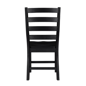 English Elm Modern Farmhouse Oak Veneer Trestle Dining Set Six Chairs Two Tone Kitchen Black White B011S00929
