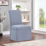 OSP Home Furnishings Adalynn Slipcover Dining Chair  - Set of 2 Navy Stripe