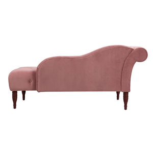 English Elm Samuel Velvet Tufted Chaise Lounge Elegant Roll Arm Reading Nook Accent Chair B2719P238292