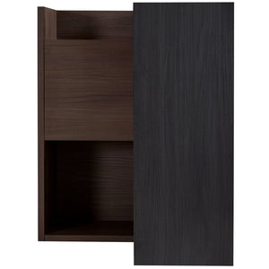 English Elm 32.5''-58.8''W Expandable Rotating Storage Cabinet with Drawer & Flip Doors, Modern Black Walnut Elegance N845P261744D
