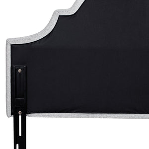 English Elm Catherine Queen Upholstered Headboard Woven Polyester Tailored Boutique Bedroom Style B2719P238660