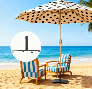 English Elm Easy Fillable Hdpe Square Patio Umbrella Stand Base with Uv Resistant Weatherproof Design Black T3971P427424