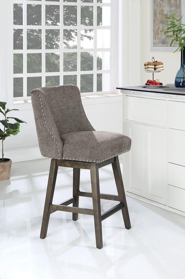 OSP Home Furnishings Granville 26" Swivel Stool Charcoal / Grey