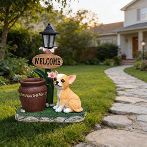 English Elm Sitting Corgi Resin Planter Sculpture Whimsical Porch Garden Decor with Succulent Cavity W5398P464253