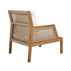 English Elm Acacia Hardwood Wicker Club Chair Deep Seating Outdoor Patio with Cushioned Comfort N780P248457T