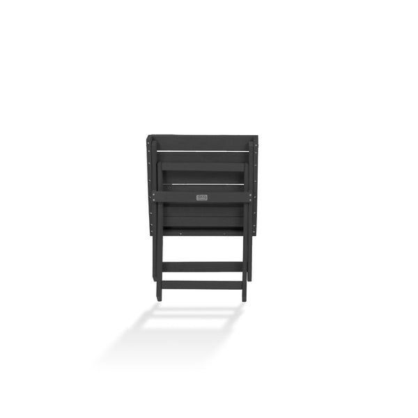 English Elm Seaview Recycled Hdpe Outdoor Folding Side Table Uv Resistant Patio Deck Use Black B2745P409721