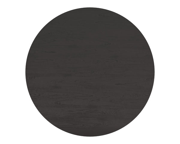 Sunpan Kalla Dining Table - Elegant Oak Design with Brushed Gold Accents for Contemporary Dining Spaces Round - 68W x 68D x 30.5H