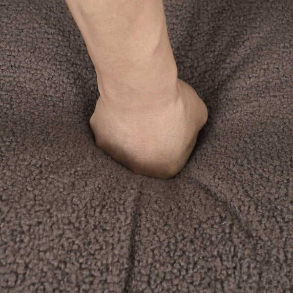 English Elm Christopher Knight Home® - Upholstered Teddy Fleece Armchair with Tufted Back, Contemporary Cozy Accent Seat for Living Room Brown N763P193158D