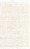 Unique Loom Hygge Shag Misty Machine Made Abstract Rug Ivory, Beige 5' 1" x 8' 0"