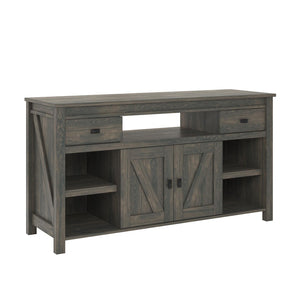 English Elm Farmington Rustic Barn Wood Tv Stand with Sliding Doors and Drawer Storage B2733S00022