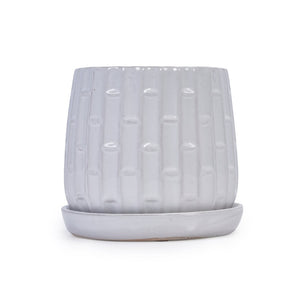 English Elm Set Of 2 Elegant White Ceramic Planters - Modern 7" Flowerpots For Indoor & Outdoor Decor W3273P322304-GIGA