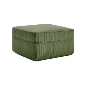 English Elm Martha Corduroy Cloud Ottoman Plush Foam Seating for Modular Living Room Setups Green W3041P353182