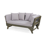 Christopher Knight Home® - Noble House - Serene Outdoor Acacia Wood Expandable Daybed with Water Resistant Cushions