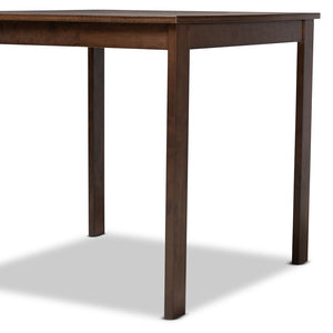 Baxton Studio Baxton Studio Lovy 5-Piece Modern Dining Set with Upholstered Chairs for Small Spaces and Style Gray Lovy Dining Set-Grey/Dark Walnut