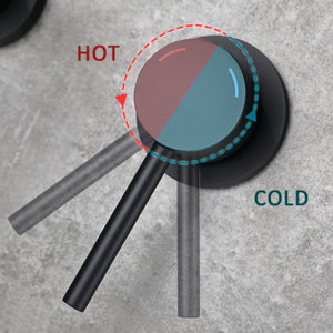 English Elm Wall Mount Faucet For Modern Bathrooms, Matte Black Finish, Includes Brass Valve, Easy Installation T3177P269102-GIGA